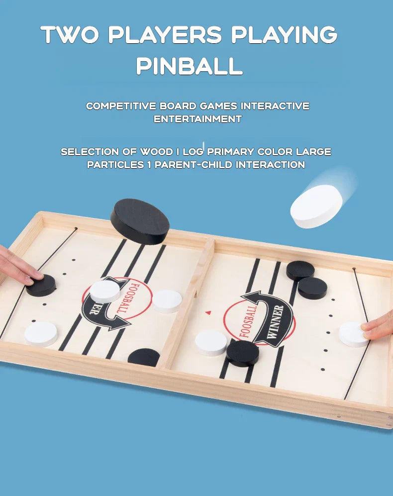 Fast Sling Puck Game – Wooden Table Battle for Kids & Parents