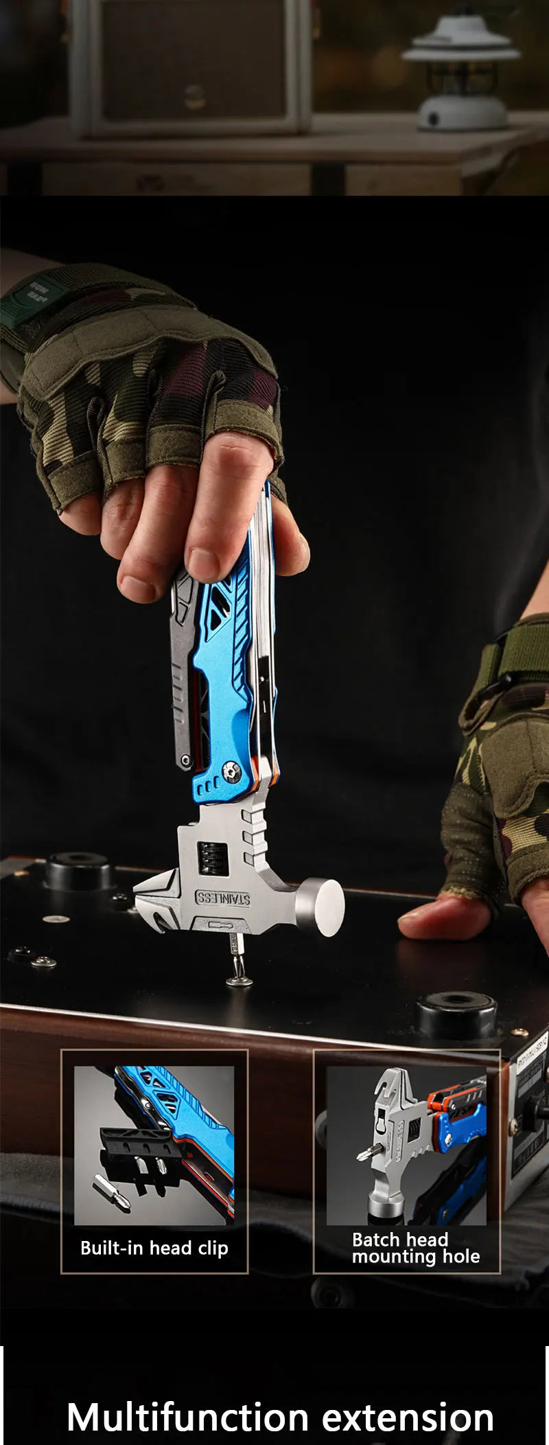 All-in-One Emergency Tool – Hammer, Pliers, Wrench & More in One