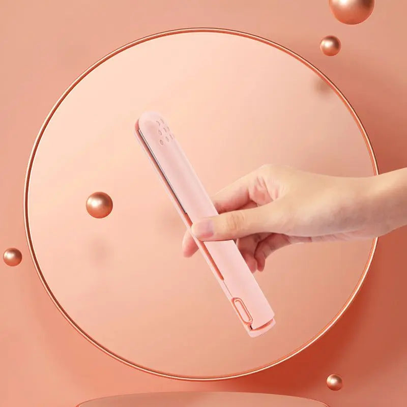 Portable 2-in-1 Curling Iron – USB Rechargeable Straight & Curl Tool