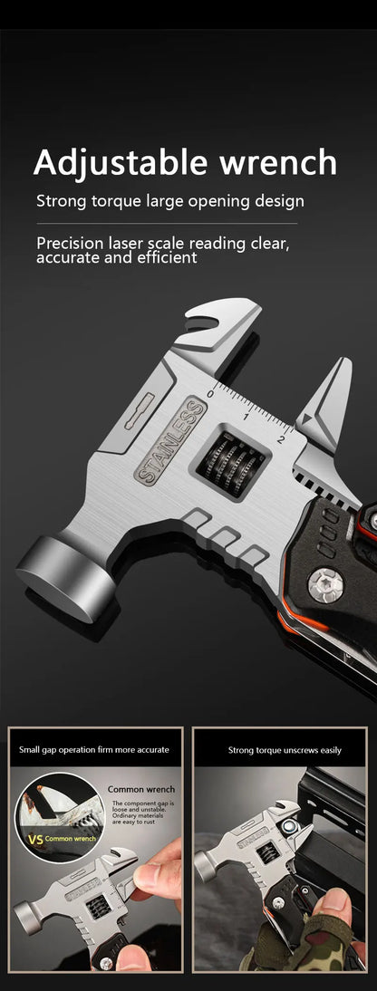 All-in-One Emergency Tool – Hammer, Pliers, Wrench & More in One